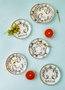 Hermia DNR0055 Platos de postre multicolor (6 piezas)